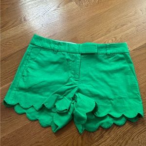 jcrew chino scallop hem shorts size 6